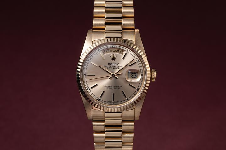 1988 Rolex Day-Date 18238 Silver Dial