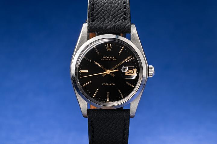 1975 Rolex OysterDate 6694 Black Dial
