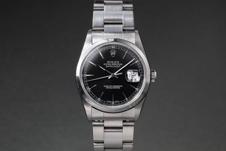 2002 Rolex DateJust 16200 Black Dial with Papers