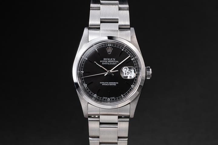 1997 Rolex DateJust 16200 Black Dial