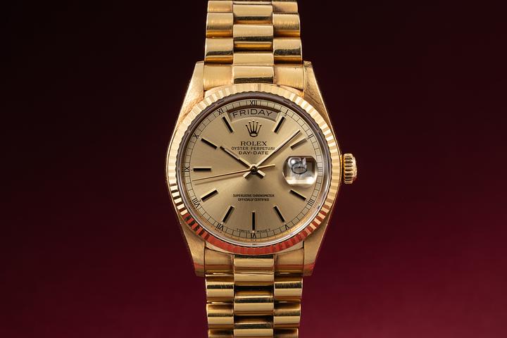 1987 Rolex Day-Date 18038 Champagne Dial