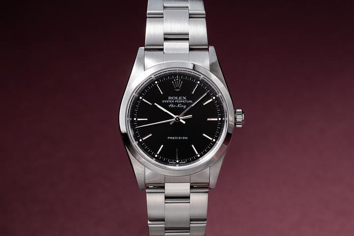 2001 Rolex Air-King 14000M Black Dial with Papers