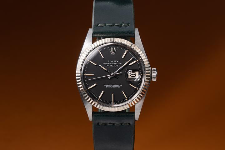 1966 Rolex DateJust 1601 Matte Black Dial