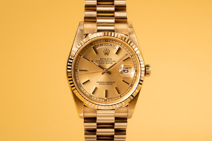 1991 Rolex 18k YG Day-Date 18238 with Box