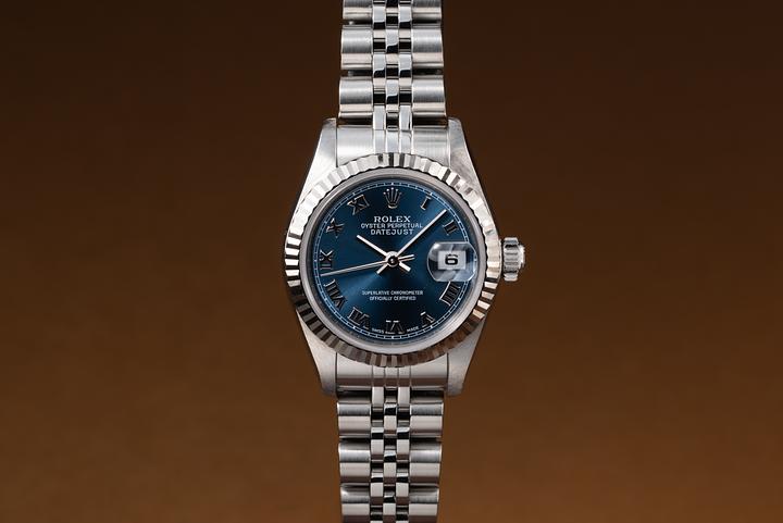 2001 Rolex Ladies DateJust 79174 Blue Roman Numeral Dial