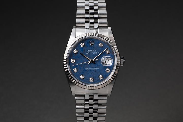 2000 Rolex DateJust 16234 Sodalite Diamond Dial with Papers