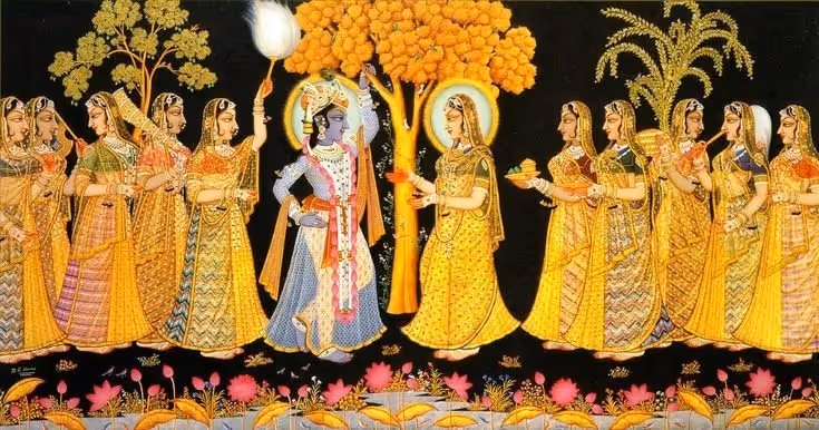 Holi, Radha Kridhna, vrindavan, India: localhi