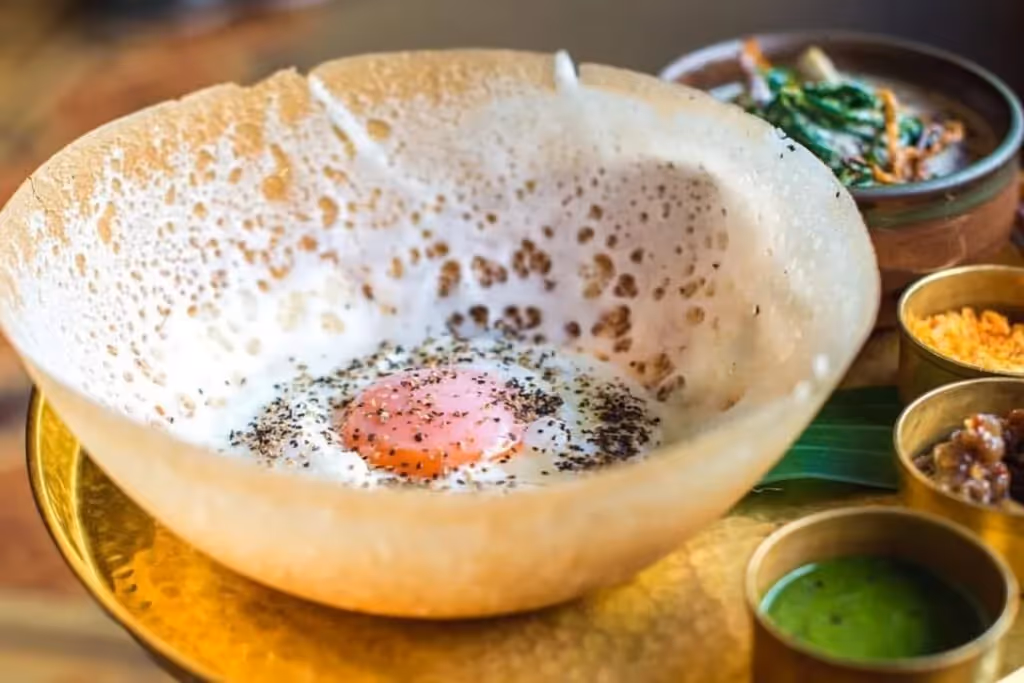 Egg hoppers, New Sigiri Restaurant, Sri Lanka: localhi