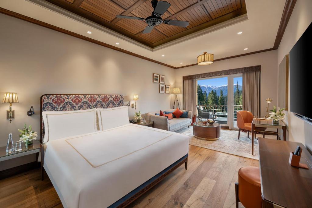 Luxury mountain view room at The Khyber Himalayan Resort Gulmarg