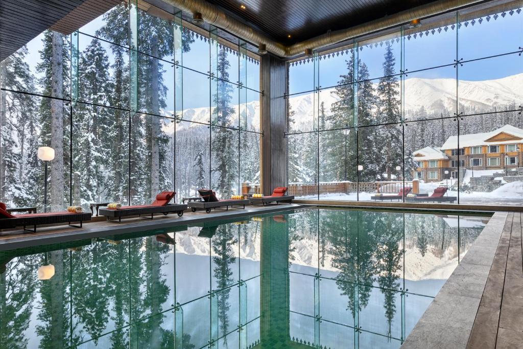 Heated indoor pool at The Khyber Himalayan Resort and Spa