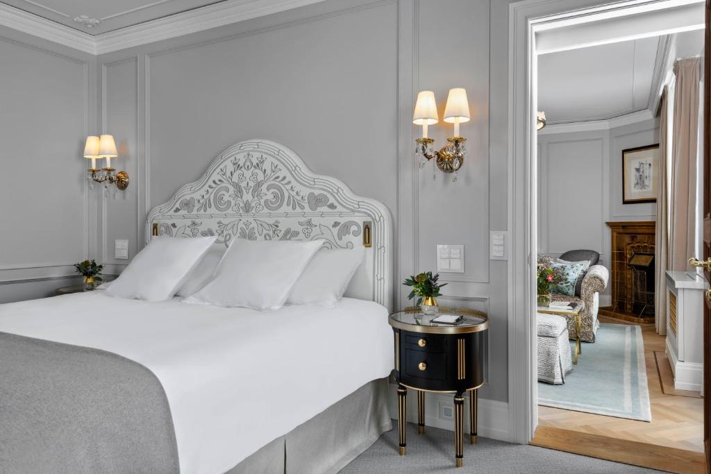 Luxury suite at Badrutt’s Palace Hotel St Moritz honeymoon hotel Switzerland
