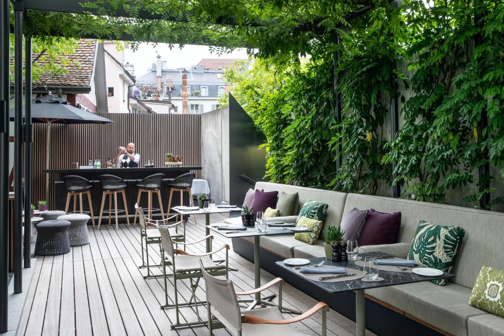 Restaurant at Widder Hotel Zurich boutique luxury hotel