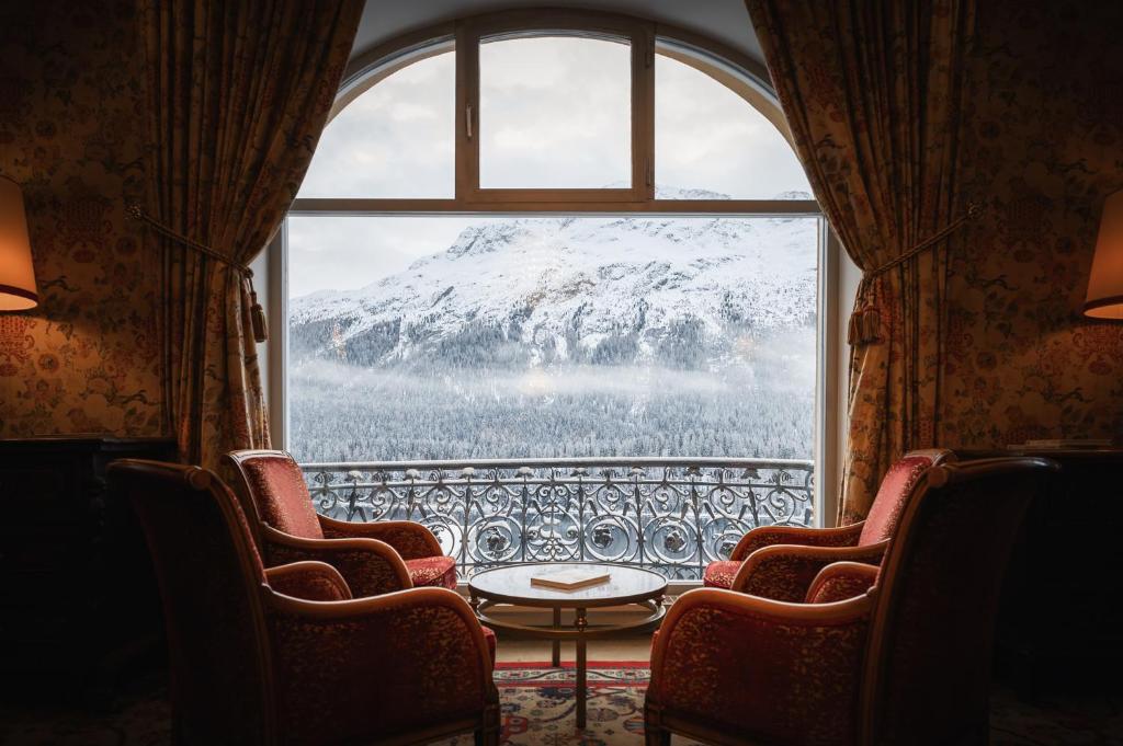 Lake view room at Kulm Hotel St Moritz luxury stay Switzerland