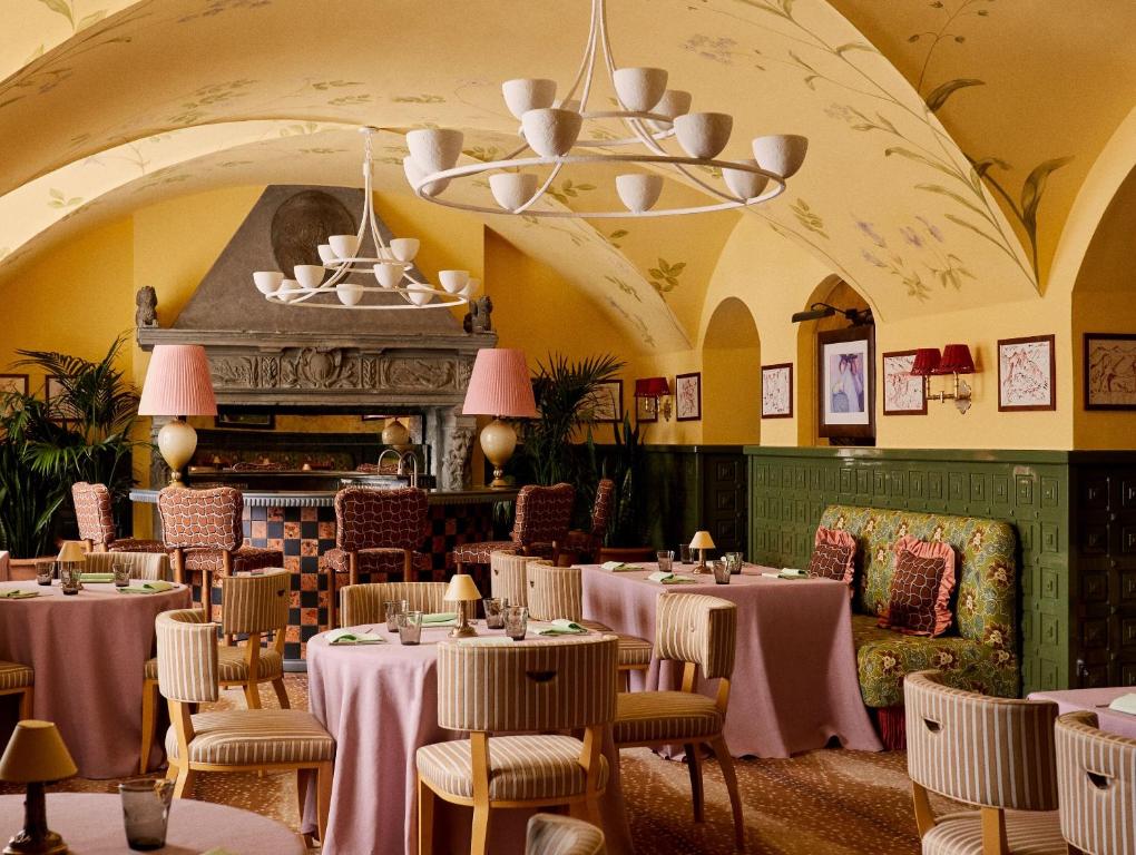 Fine dining restaurant at Kulm Hotel St Moritz Switzerland