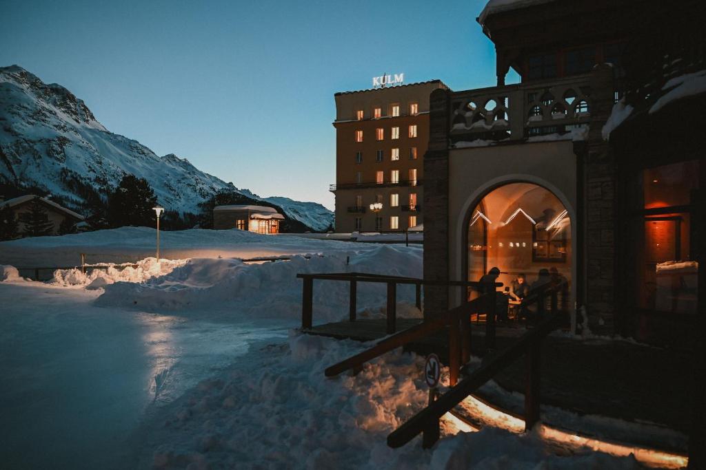 Kulm Hotel St Moritz luxury hotel overlooking Lake St Moritz Switzerland