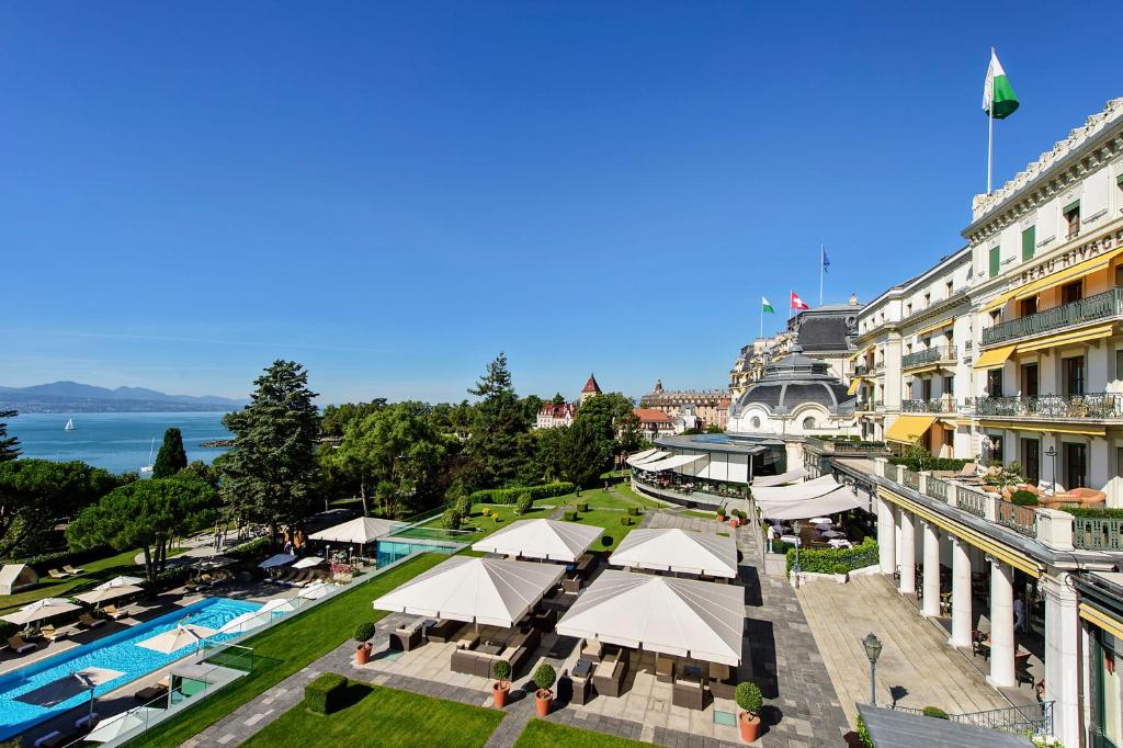 Beau Rivage Palace Lausanne luxury lakeside hotel Lake Geneva Switzerland