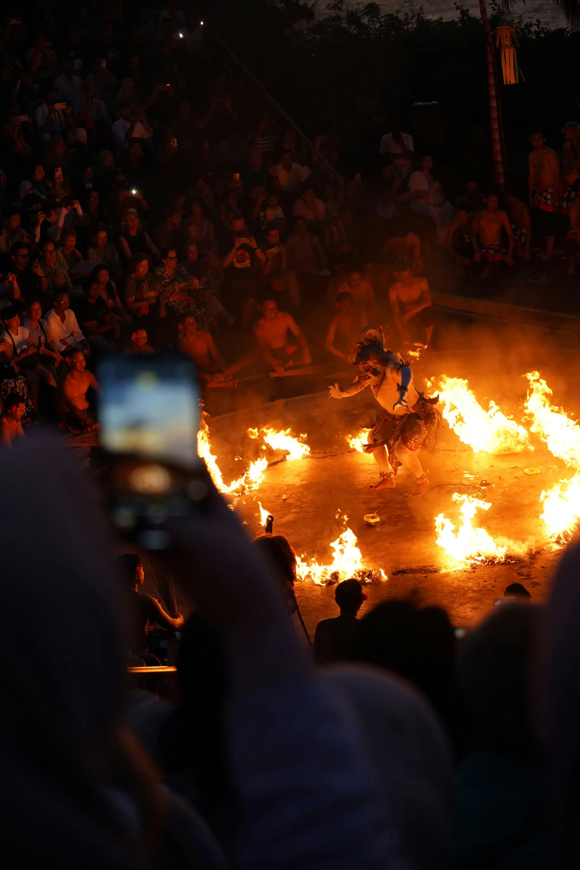 Kecak dance circle fire performance Uluwatu Bali