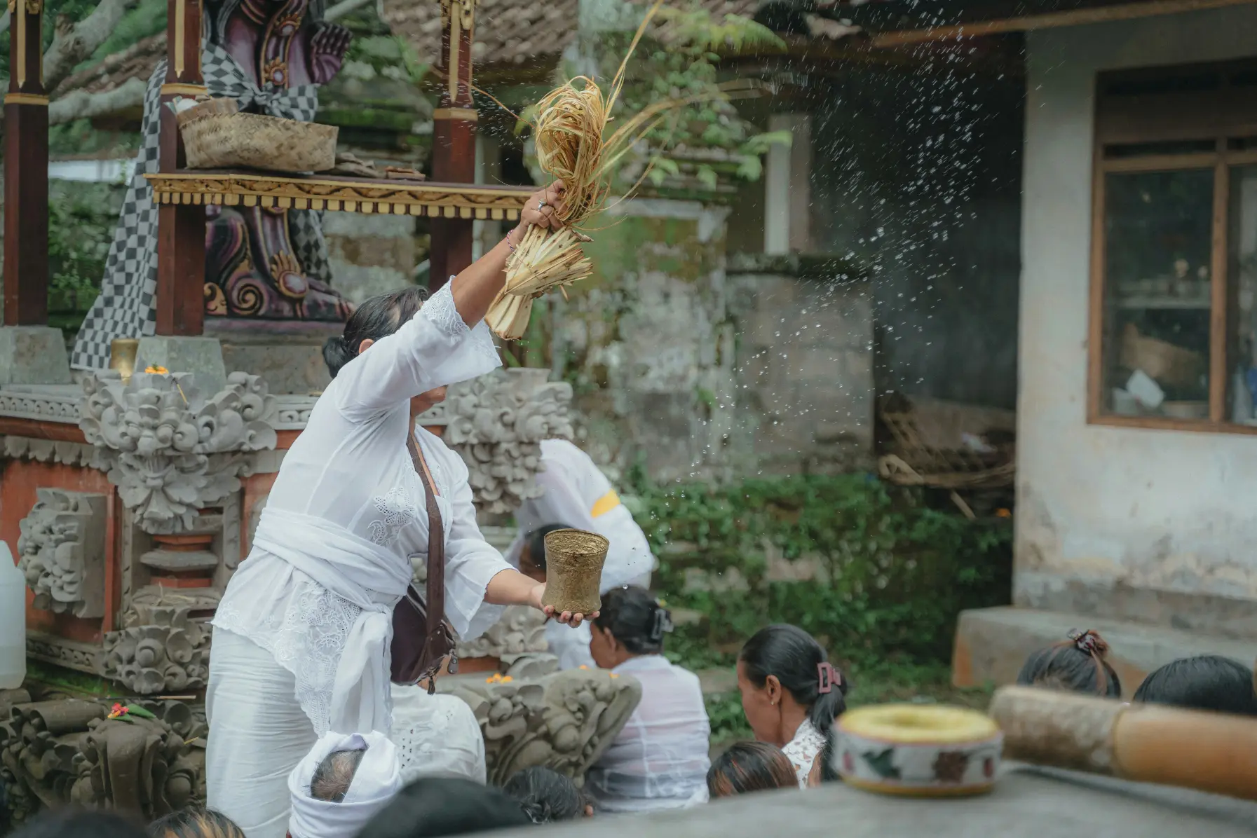 Balinese water purification ritual Tirta Empul Bali