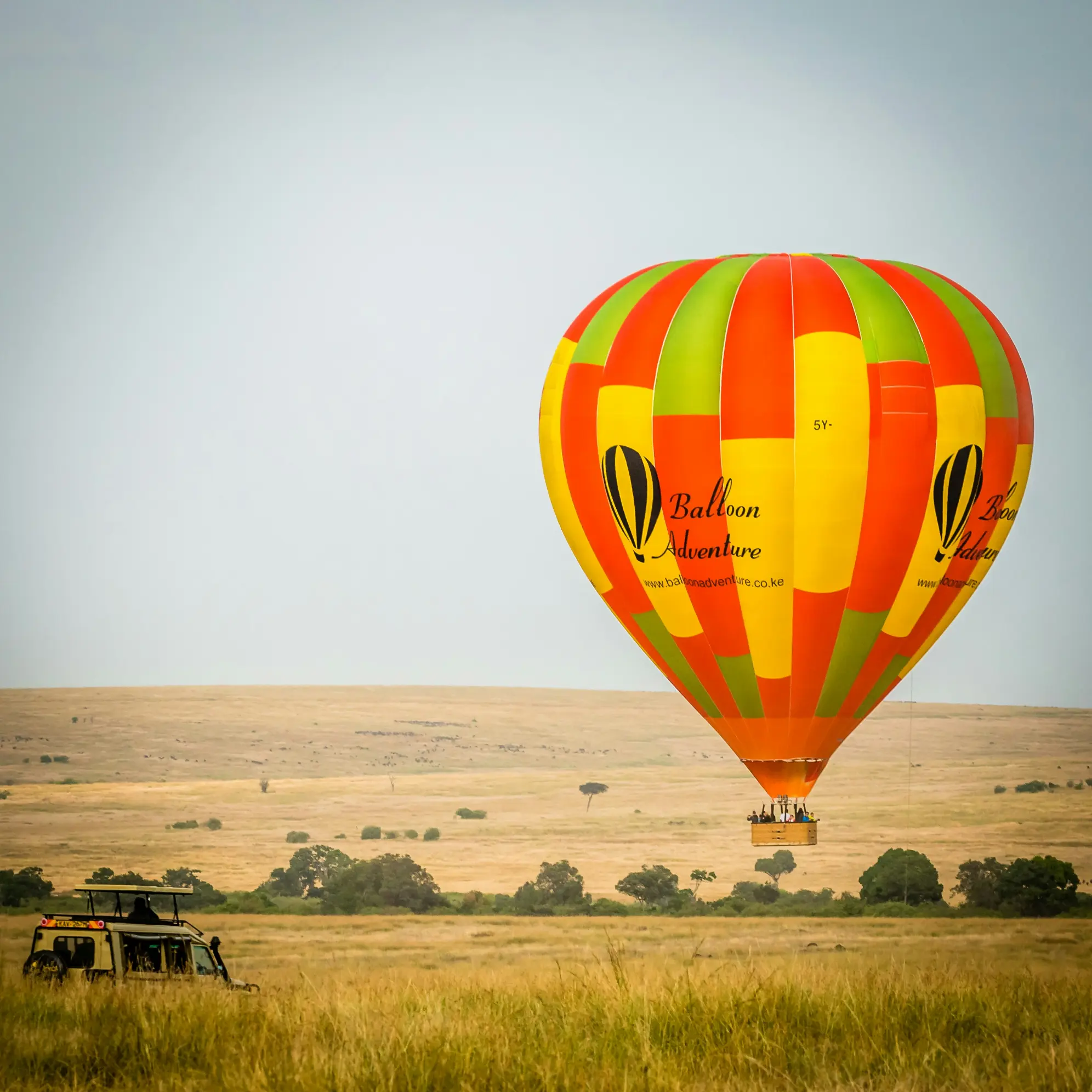 Hot air balloon landing Maasai Mara safari Kenya