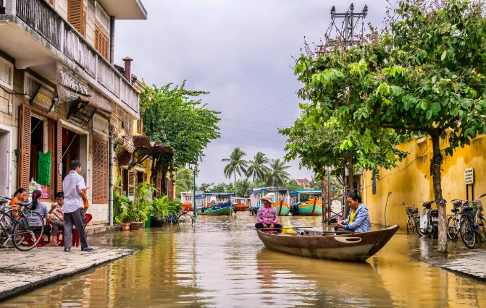 Hoi An Ancient Town yellow buildings lanterns Vietnam