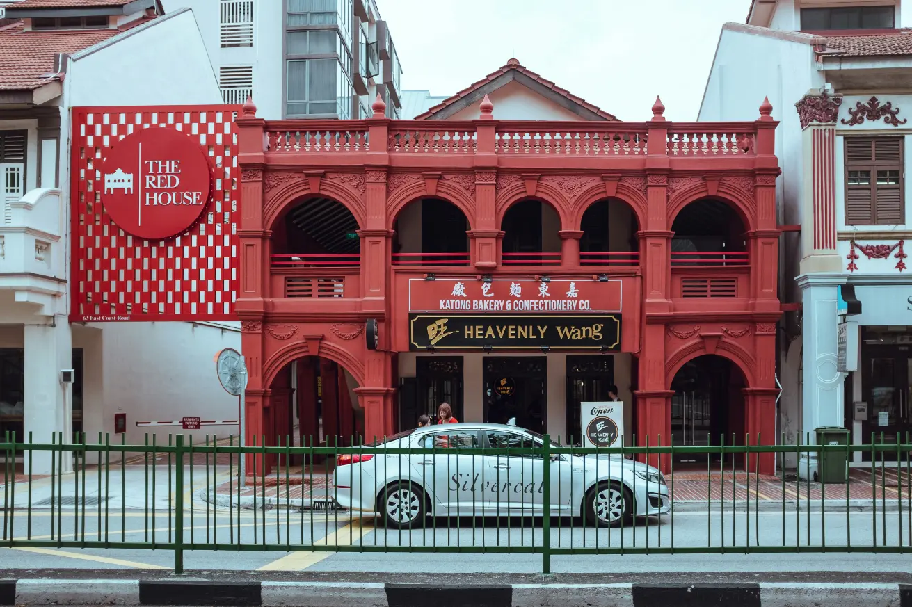 Koon Seng Road pastel houses Katong Singapore architecture