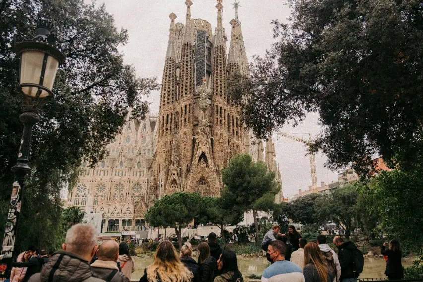 Sagrada Familia exterior Gaudi basilica Barcelona Spain
