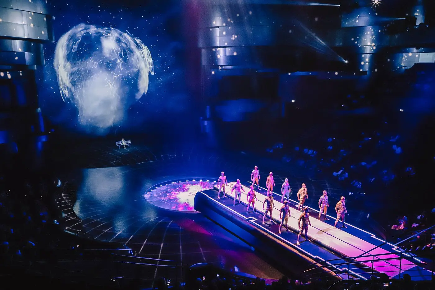 La Perle by Dragone stage water pool performance Dubai