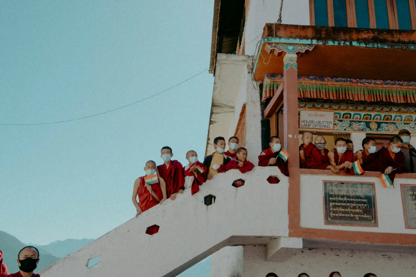 Monks at Tawang Monastery Arunachal Pradesh largest monastery in India