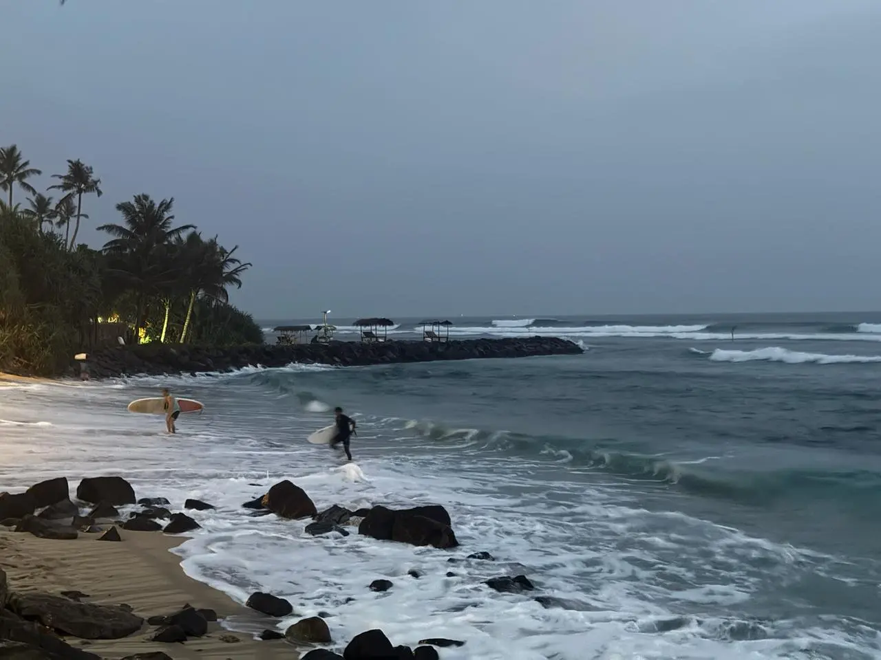 Surfing Sri Lanka south coast dawn Hiriketiya