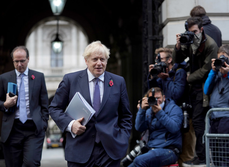 10/11/2020. London, United Kingdom. Prime Minister Boris Johnson chairs the weekly Cabinet Meeting, in the Foreign & Commonwealth Office. Picture by Pippa Fowles