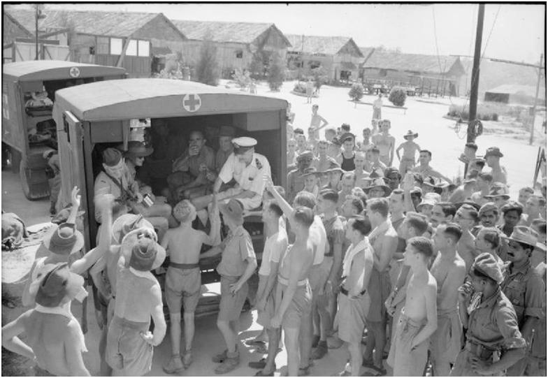 إطلاق سراح أسرى الحرب من معسكر شانجي 1945- ساسة بوست