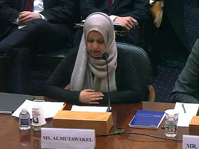 Radhya’s Almutawakel speech at the virtual briefing to be held by the Subcommittee on the Middle East, North Africa, and International Terrorism. Congress of the US