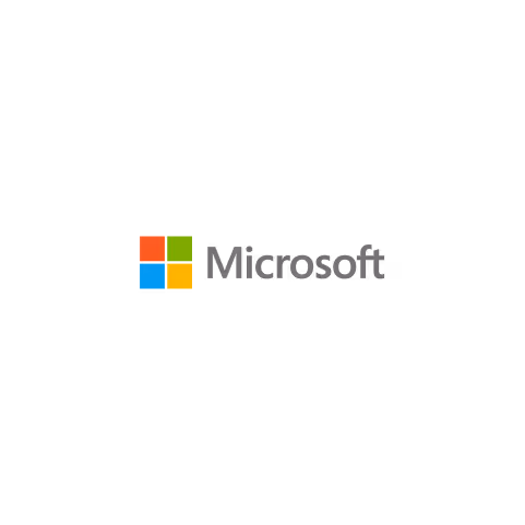 Microsoft logo with four colored squares in red, green, blue, and yellow next to the word Microsoft.