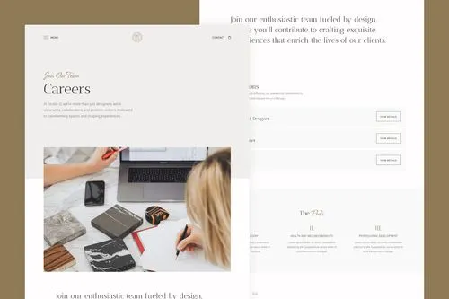 Careers page desktop mockup