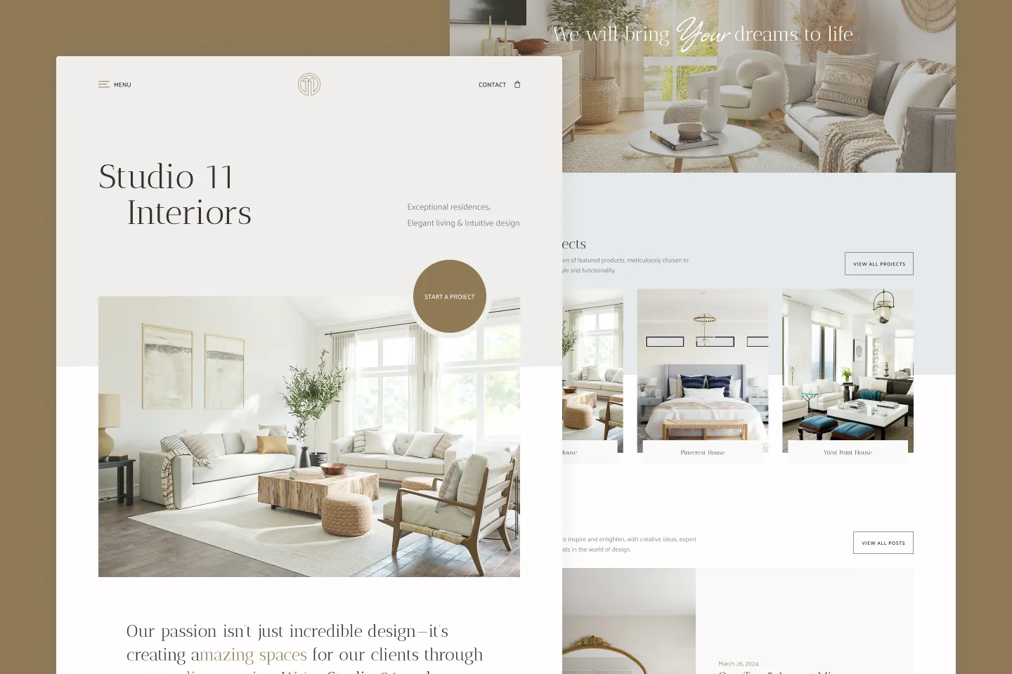 Home v2 page desktop mockup