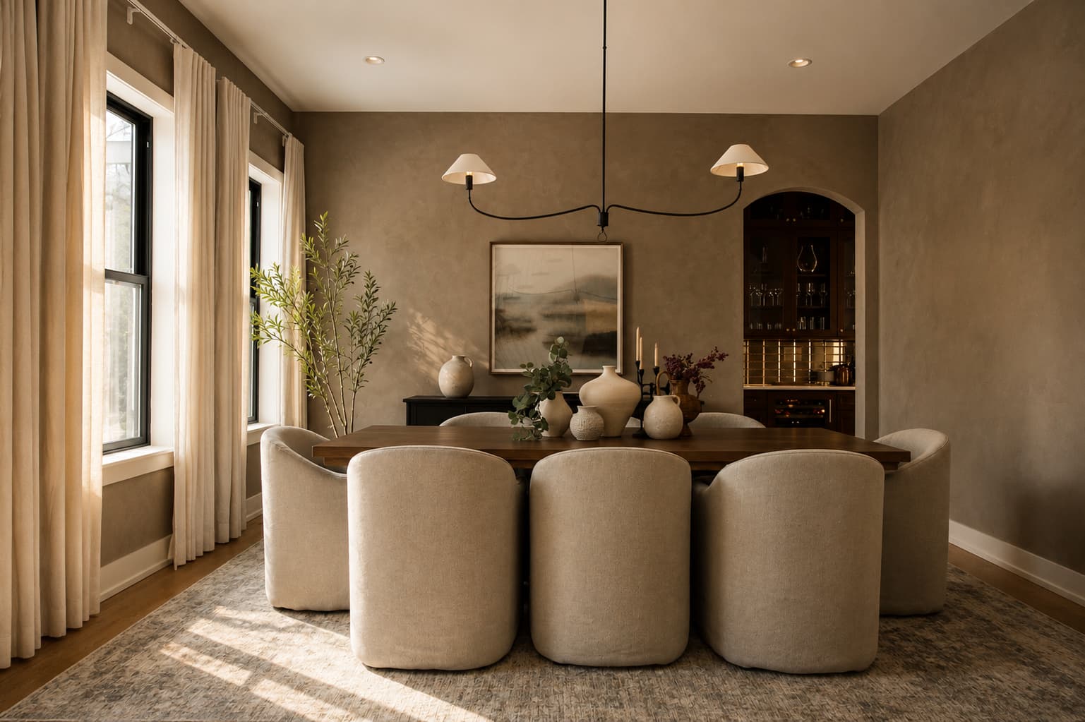 Dining room and kitchen design