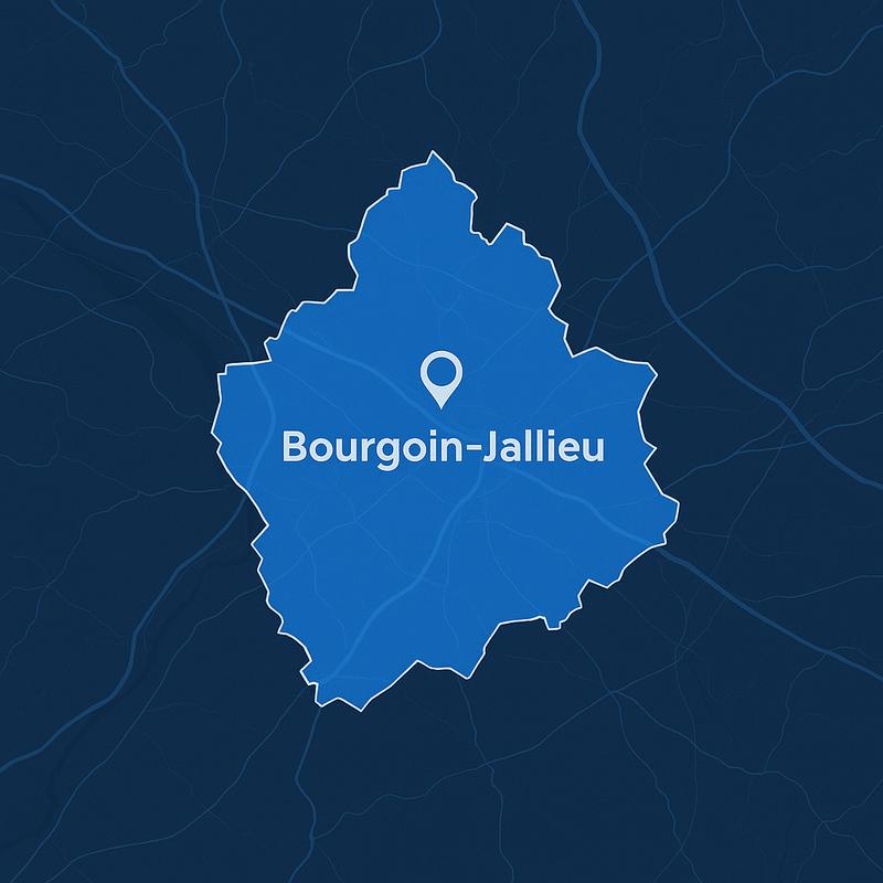 Map bourgoin-jaillieu