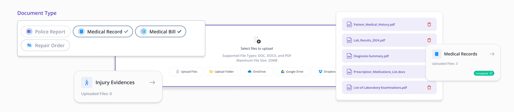 Completed client communication showing a transcript and a 31-second audio recording about a lemon law inquiry for a 2017 Toyota Camry with Law Practice AI, dated 20 Mar 2025, 8:47 AM.