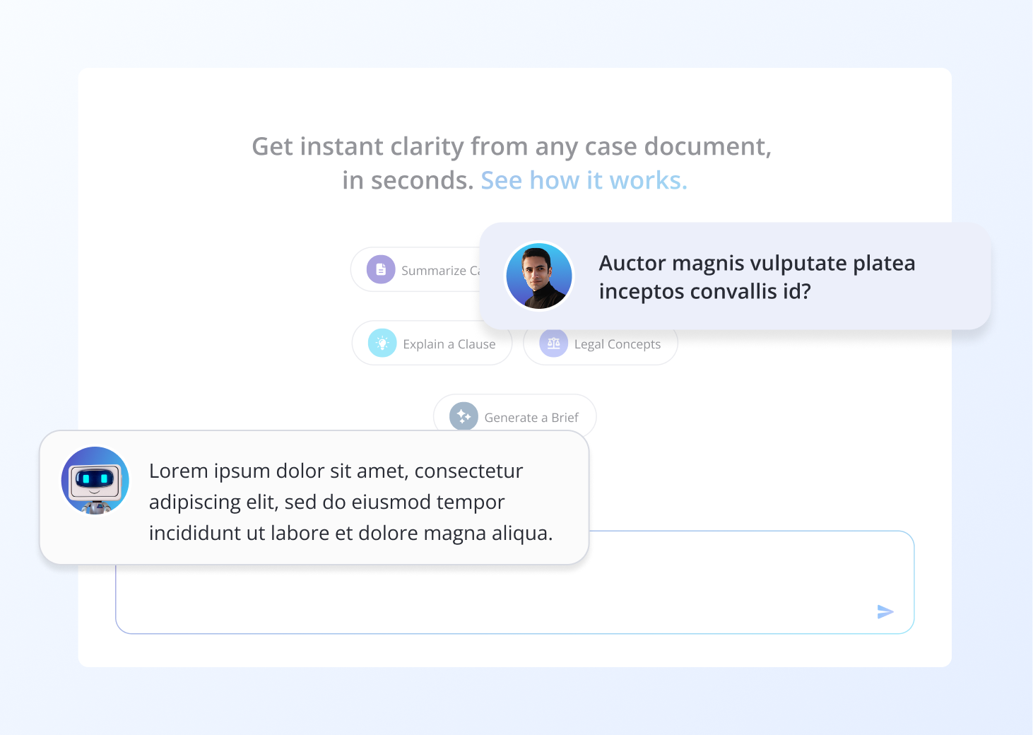 Completed client communication showing a transcript and a 31-second audio recording about a lemon law inquiry for a 2017 Toyota Camry with Law Practice AI, dated 20 Mar 2025, 8:47 AM.