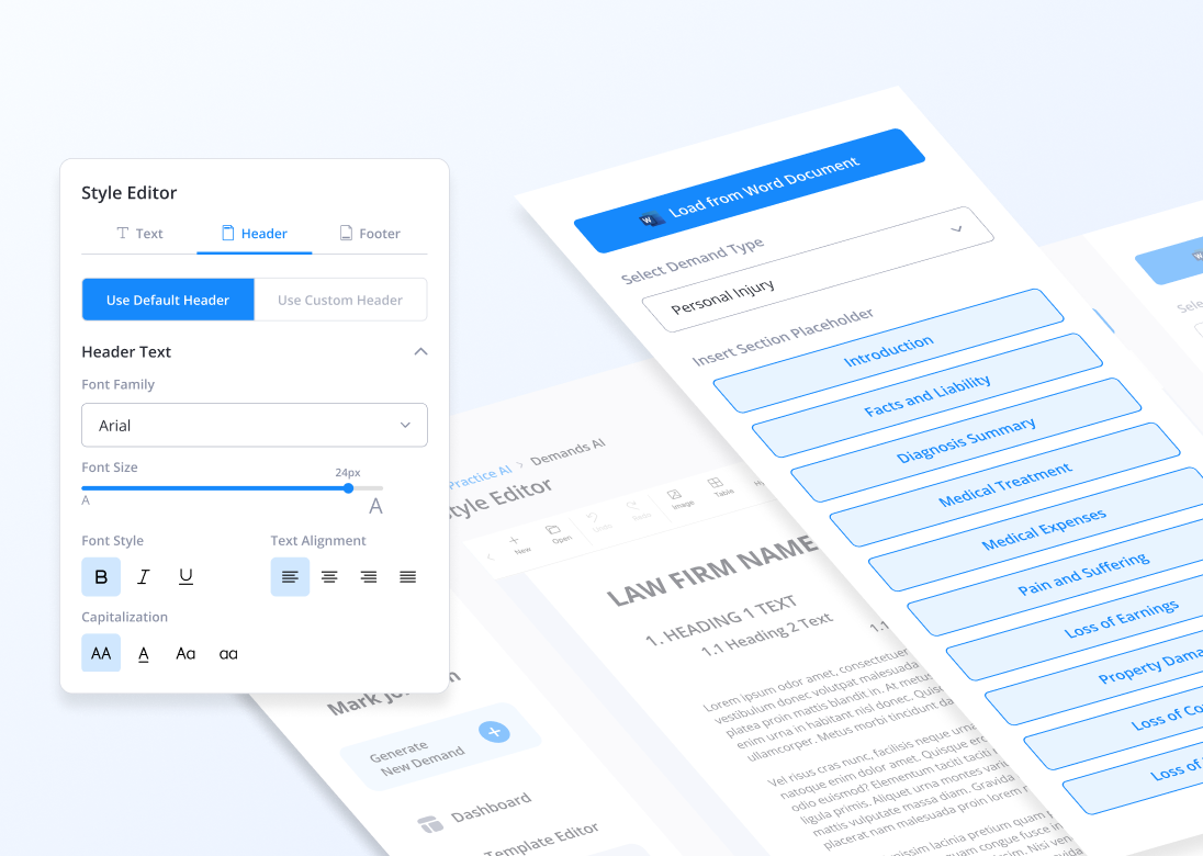 Completed client communication showing a transcript and a 31-second audio recording about a lemon law inquiry for a 2017 Toyota Camry with Law Practice AI, dated 20 Mar 2025, 8:47 AM.