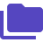 Purple folder icon with a tab on the top left.