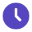 Purple clock icon showing 2:00 time.