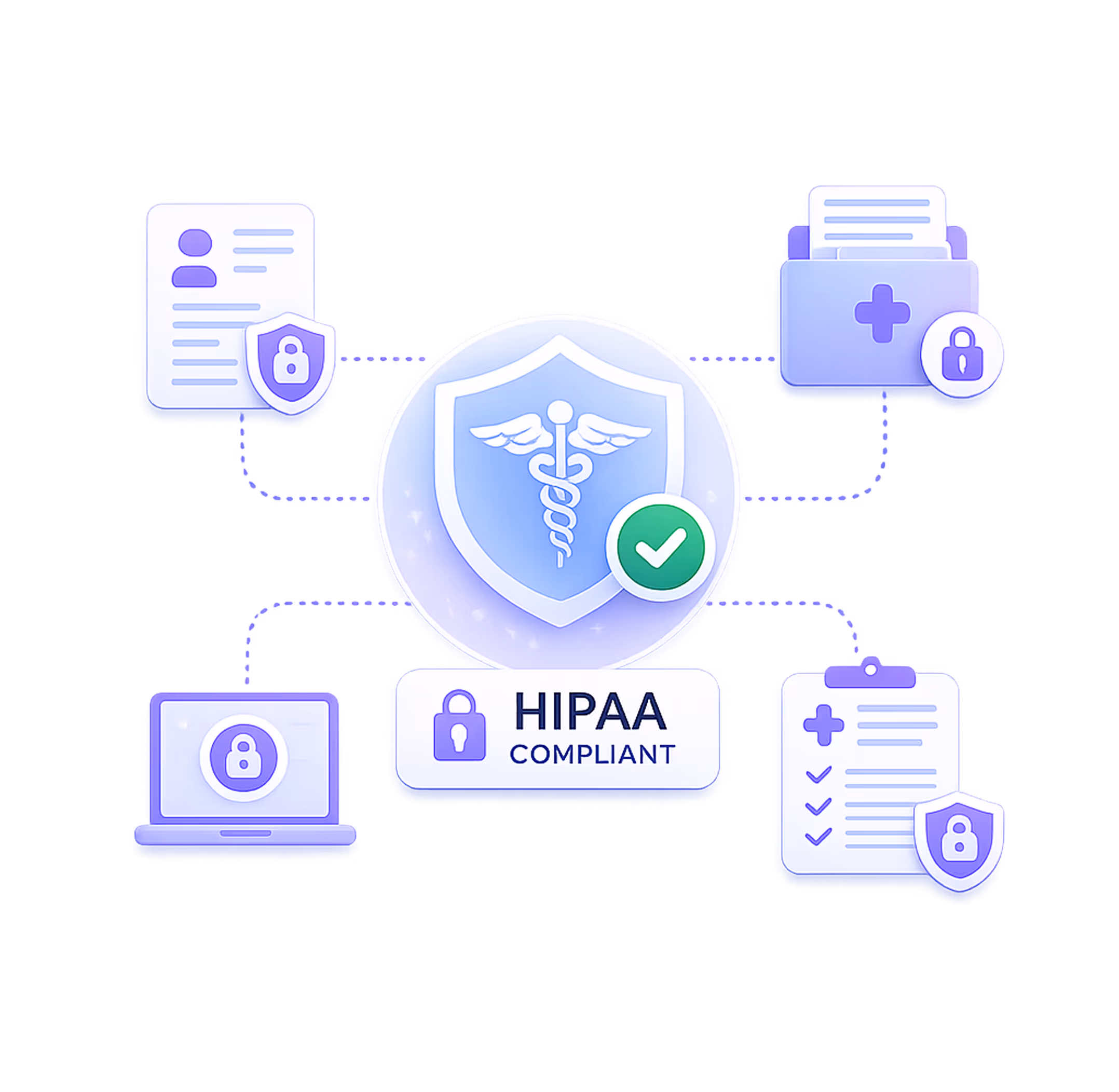 Cute white robot with a screen face displaying two blue horizontal eyes and a smile, holding a stylus and a tablet.