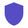 Blue shield icon symbolizing protection or security.