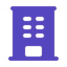 Purple icon of a building with eight windows and a door, representing enterprise or law firms.