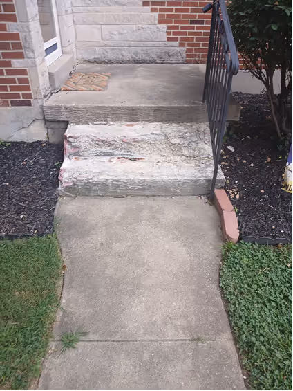 old broken concrete stairs