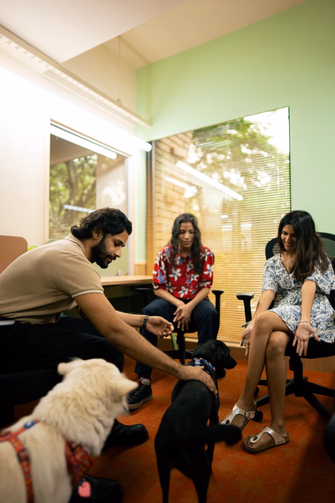 A member with a dog — away centres are pet-friendly