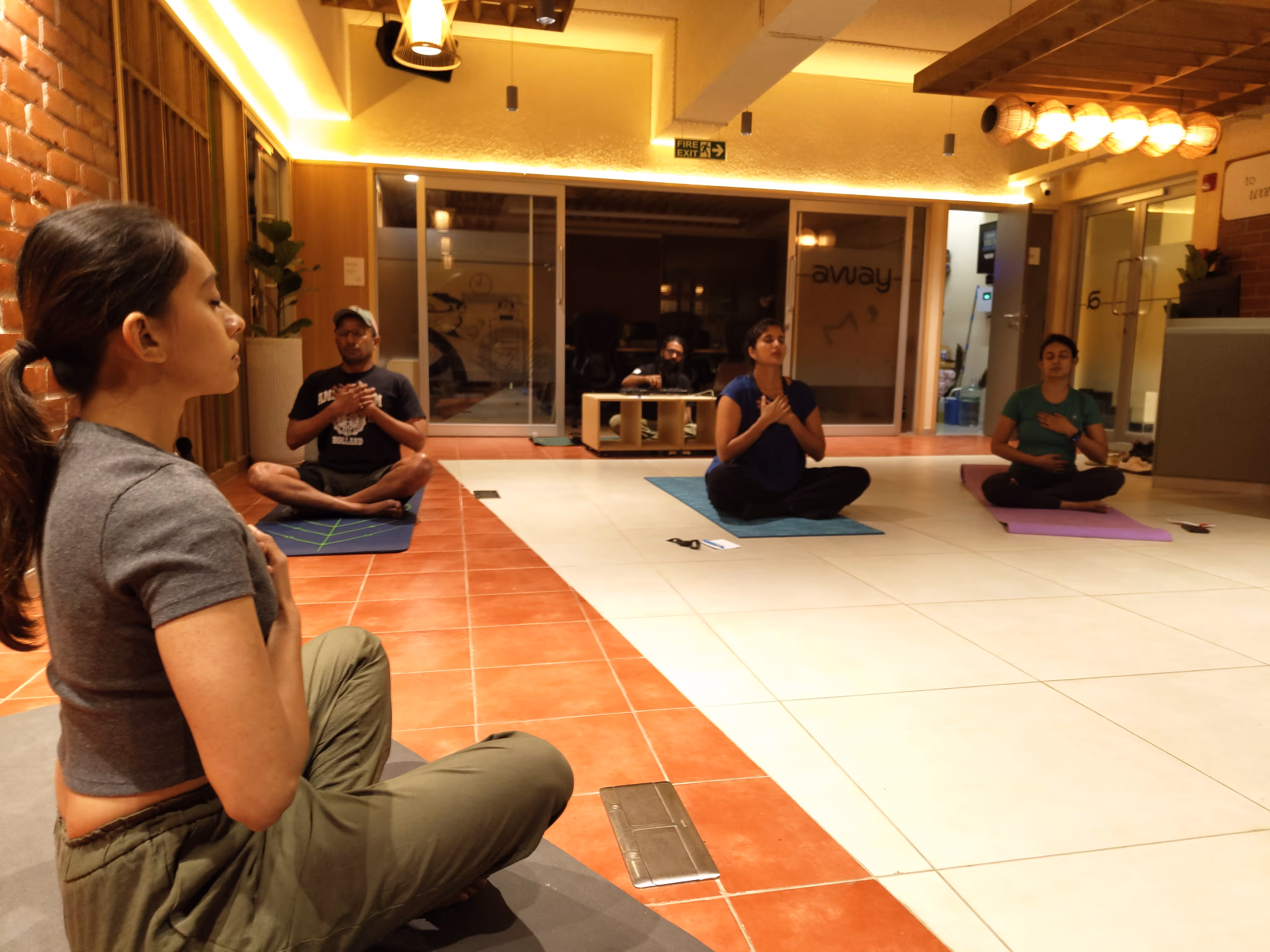 Yoga session at away