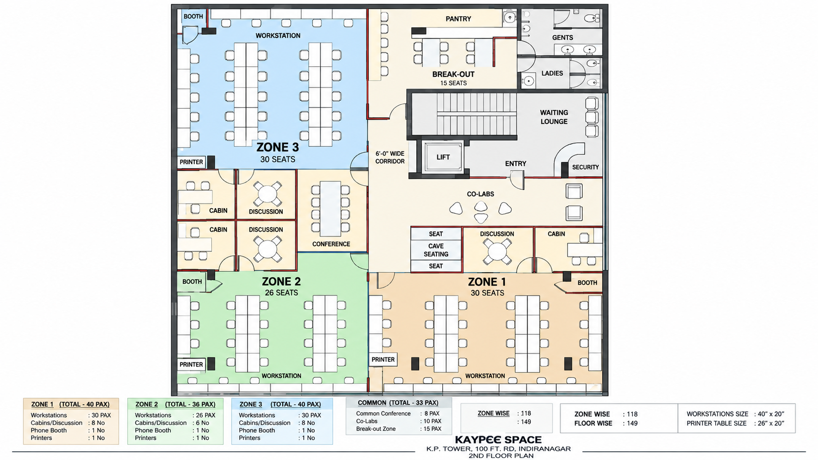 Kaypee Tower managed office space layout