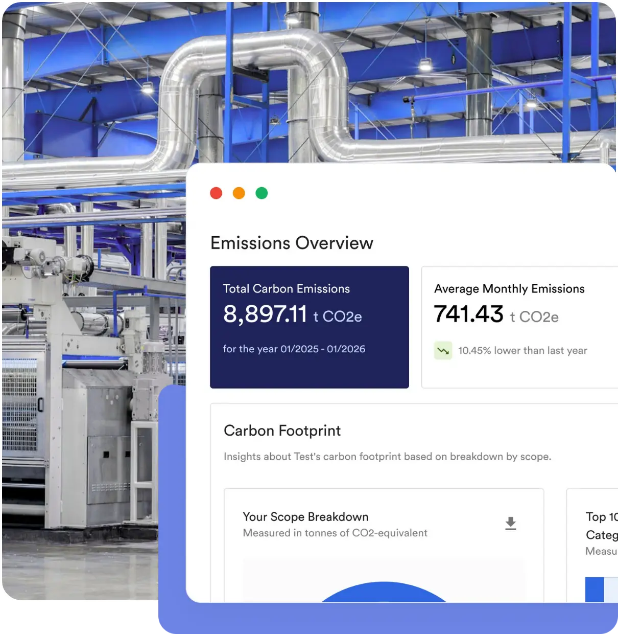 Carbon accounting for manufacturing operations